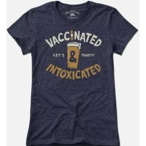 Chowdahaheadz vaccinated and intoxicated shirt